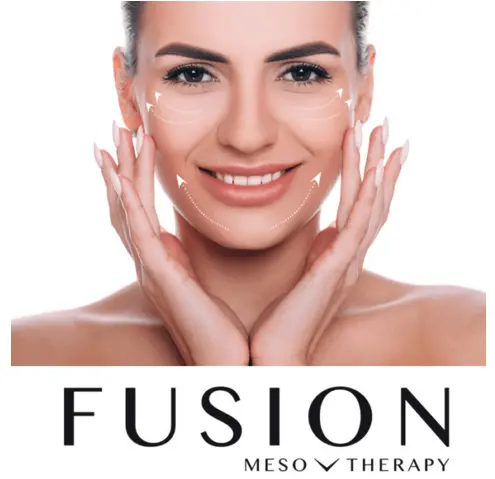 Fusion Meso -ihonhoitotuotteet. Esteettisestä lääketieteestä johdettuja ainesosia mm. hyaluronihappo, peptidit ja vitamiinit.